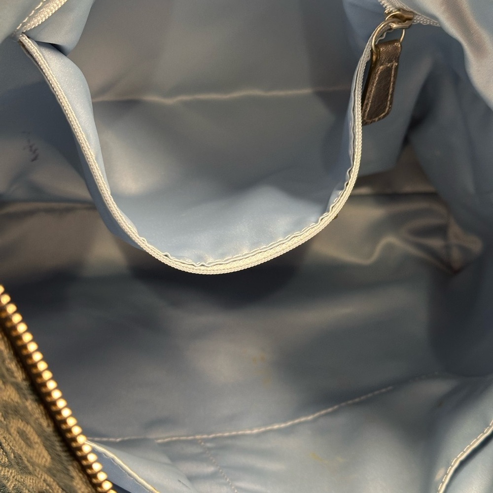 Coach 16988 Poppy Denim Blue and Silver Tote Shoulder Bag - Picture 15 of 16